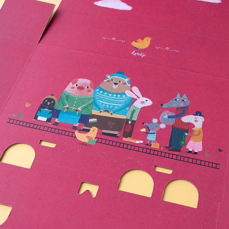 puzzle y juego de encajar de madera